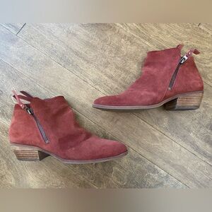 Sam Edelman Leather Suede Booties Rust 8.5 Women’s